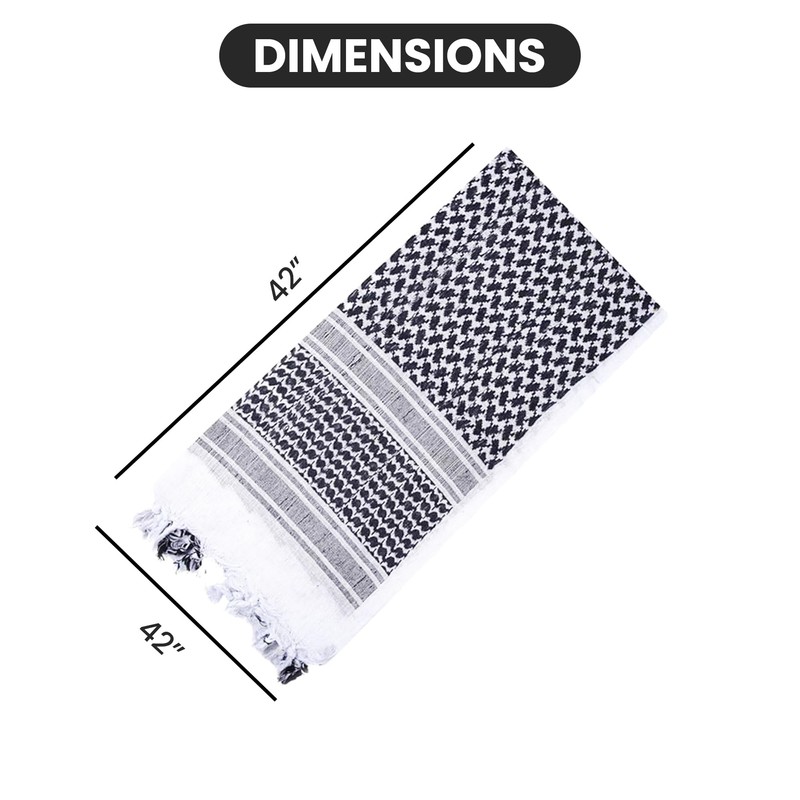 100% COTTON SHEMAGH - White - One size