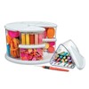 Deflecto Rotating Carousel Craft Organizer, 9-Canister, Includes 3" and 6"