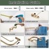 Antique Gold Double Curtain Rods, Double Curtain Rod for Window