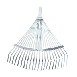 Fenteer Garden Leaf Rake Garden Camping Rake Folding Metal Rake Adjustable Leaf Rake for Lawn Yard Roof Collecting Leaves and Grass