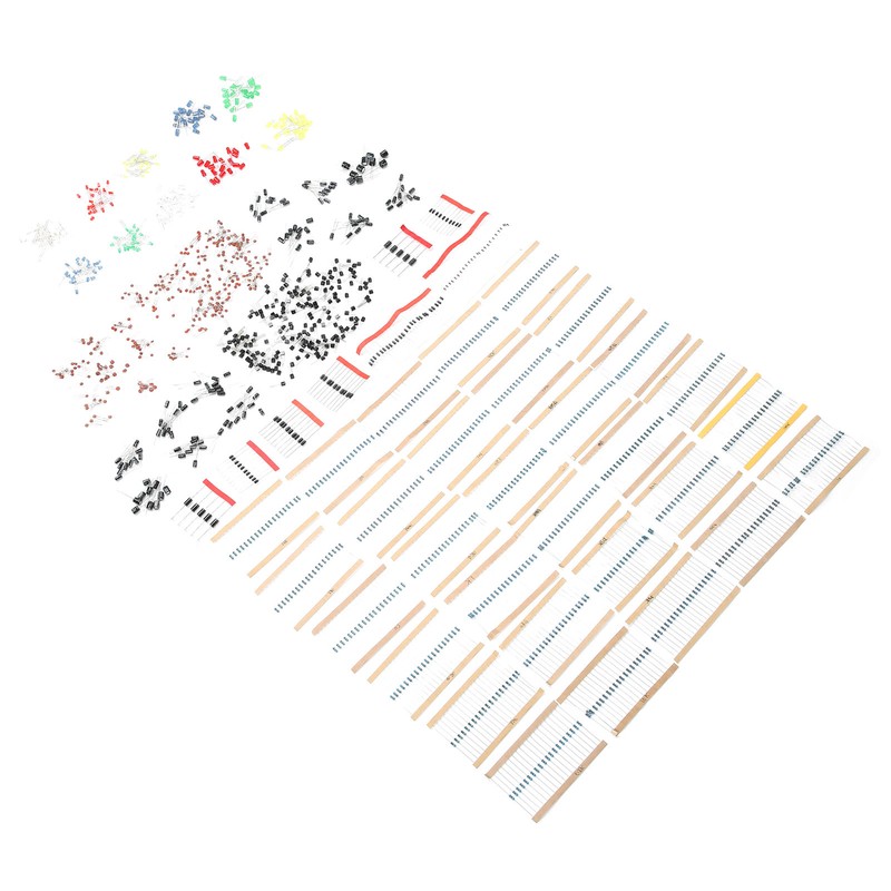 Electronic Component Kit LED Diodes 30 Values Resistors Ceramic Capacitor