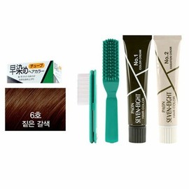 Quickly dye gray hair, white hair dye no. 6, dark brown (WA82591) - Basic product / 빠르게 염색 새치머리 백모용 염색약 6호 짙은갈색 (WA82591) - 기본상품