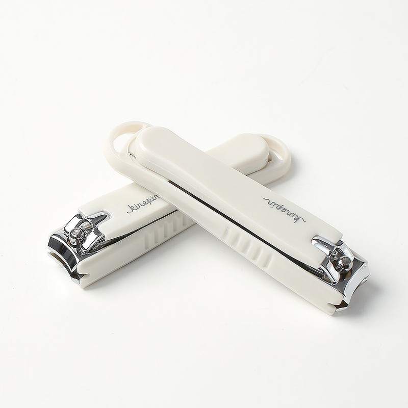 Tree Nail Care No-Splash Large Nail Clipper 2-Piece Set (White)