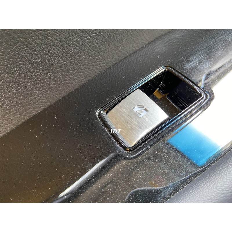 Alphard Vellfire Aluminum Power Window Switch Cover Silver Button Garnish,