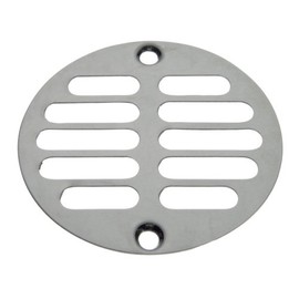 Danco 88921 Slotted Design Shower Drain Strainer, For Use With 3-3/8 in Shower Drains, Steel, Chrome Plated