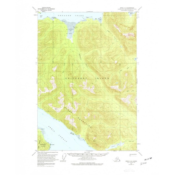 YellowMaps Sitka C 4 AK topo map, 1:63360 Scale, 15