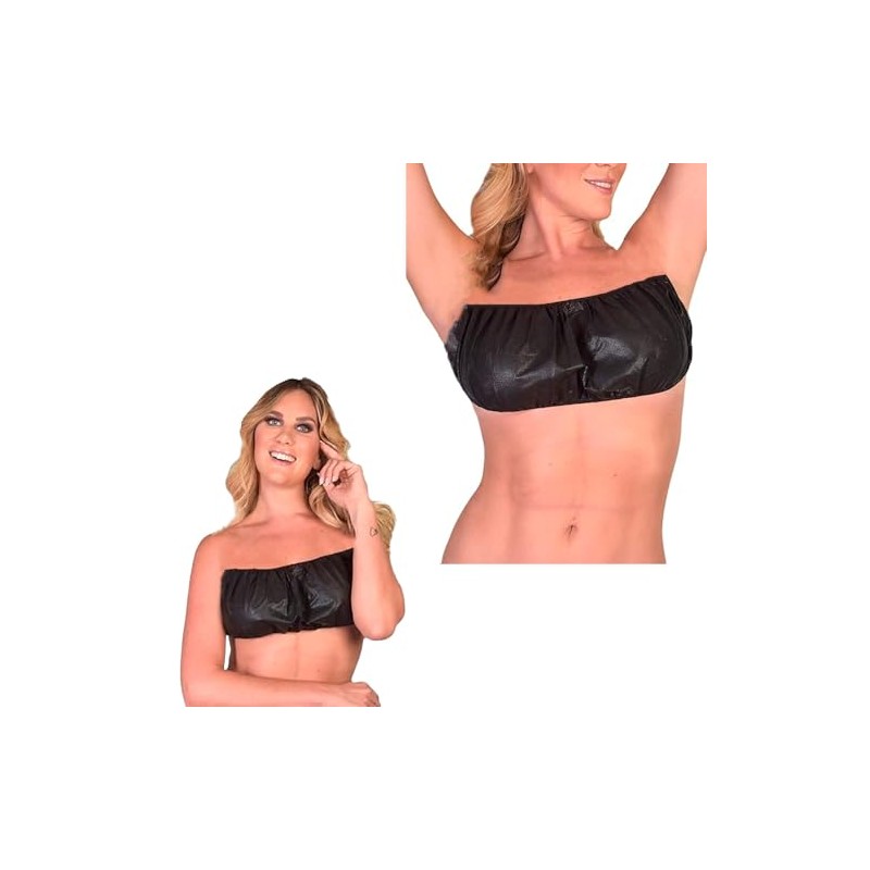 Top Cerrado Tela Desechable Rosa o Negro, Paquete con 10