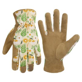 AIGEVTURE Womens Work Gloves Gardening Gloves Working Grip Glove for Yardwork Gardening Gloves Khaki
