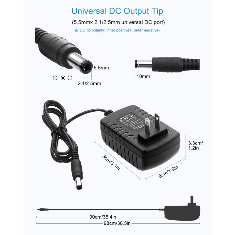 ALITOVE 5V 3A 15W AC 100V~240V to DC Power Supply