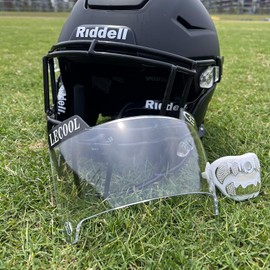 LeCool Football Visor – 3D Molded Curved Lens Technology, Wide Field Vision, Fits Youth & Adult Helmets (Clear)