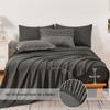 WONGS BEDDING Black Grey Boho Comforter Set King Size 7