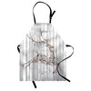 ABAKUHAUS Deer Apron, Xmas Animal Rustic, Unisex Kitchen Bib Apron