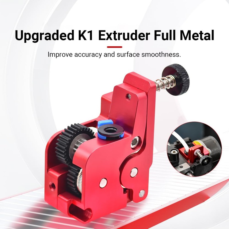 Upgraded K1 Extruder Full Metal 1.75mm Filament No Motor Extrusion
