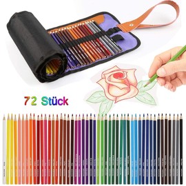 72 Watercolour Pencils Set, Nakeey Drawing Pencils Art Set for Professional Colour Mixing Painting and Sketches, Soft Wax-Based Wooden Colouring Pencils Perfect for Students, Children’s Colouring Books, 72 coloured pencils set