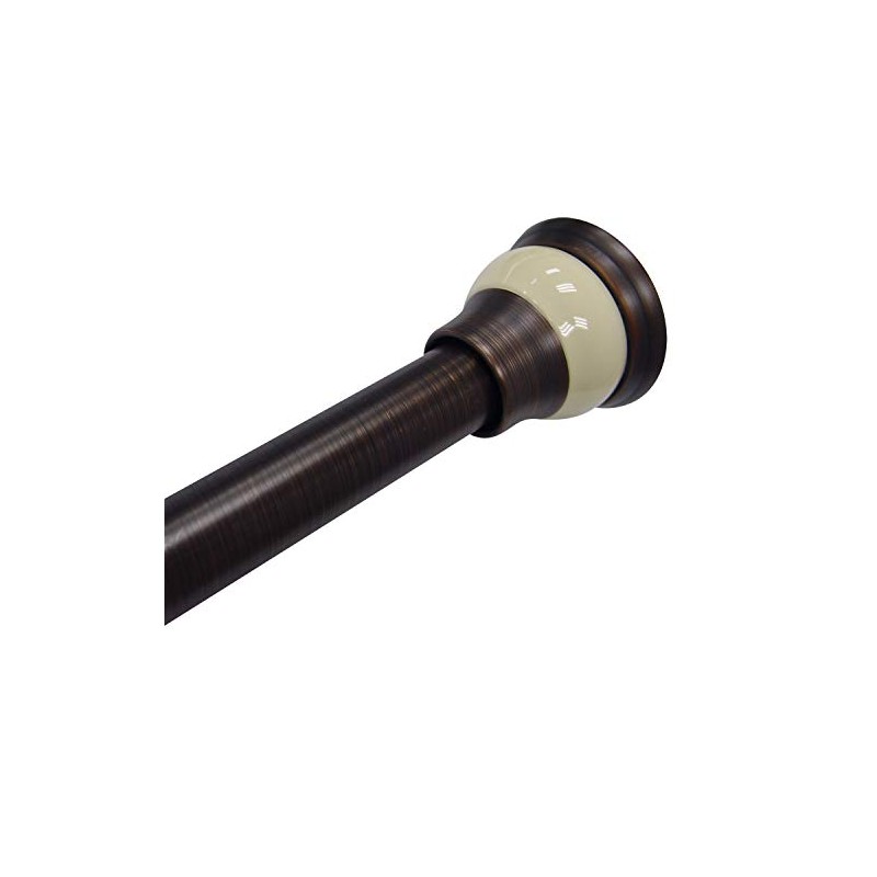 Elegant Home Fashions EHF Shower Curtain Rod, Rubbed Bronze