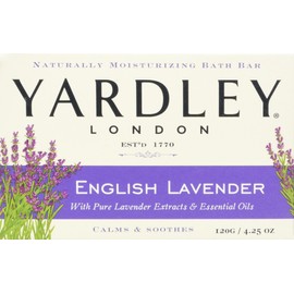 Yardley London English Lavender with Essential Oils Soap Bar, 4.25 oz Bar (Pack of 8)