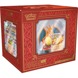 Pokémon-Sammelkartenspiel: Super-Premium-Kollektion Glurak-ex (3 holografische Promokarten, 1 Kartendisplay-Figur & 10 Boosterpacks)