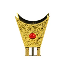 Decorinhome Mini 4 Corner Jewel Embedded Metal Incense Burner I Ideal for Aromatherapy & Yoga I Office & Home Decor I Arabia Bakhoor/Oudh/Oud Burner (Mabkhara) I Tray Inside, 4 inch Tall I Gold