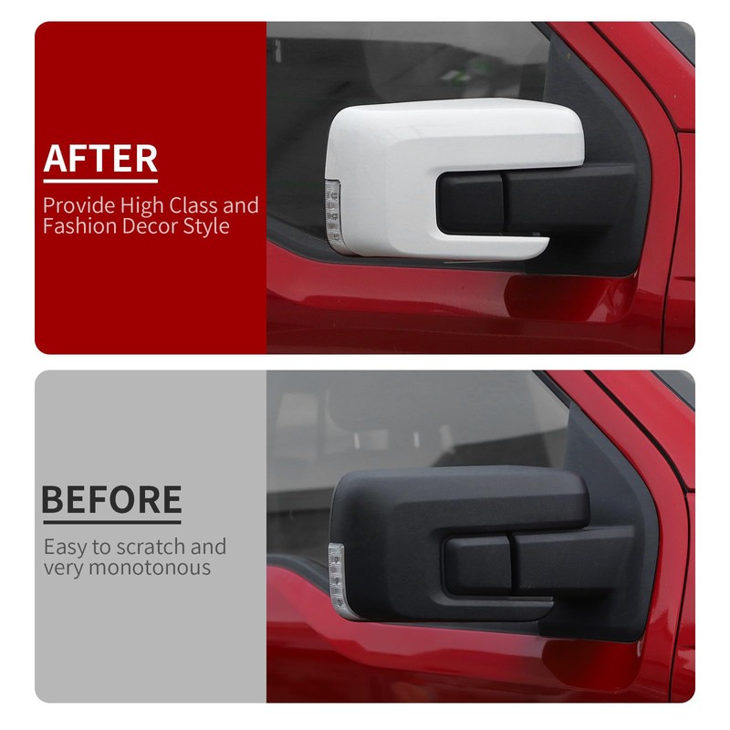 Linskip Side Door Mirror Cover Driver and Passenger Side Rearview