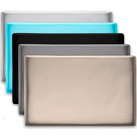 DogBuddy Dog Food Mat, Small (19x12), Large (24x16), XXL (32X24), Nonslip Pet Food Mat, Silicone Dog Bowl Mat, Washable Dog Mat for Food and Water, Waterproof Dog Food Mats for Floors (S, Taupe)