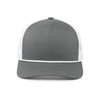 Pacific Headwear Trucker Snapback Braid Cap, Graphite/White/Graphite