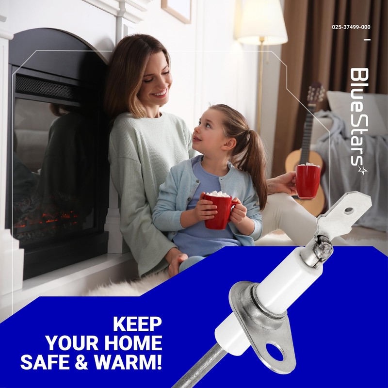 BlueStars 025-37499-000 Gas Furnace Flame Sensor Compatible with York Luxaire