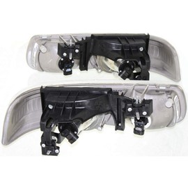 For Chevy Silverdo 1999-2002 Headlight Assembly Projector Chrome Pair Driver and Passenger Side Chrome | GM2505108