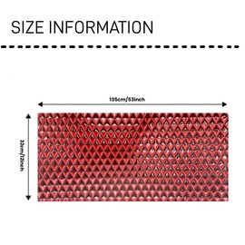 Glossy Geometry Vinyl Faux Leather Sheets, 12 x 54 inch Embossed Diamond Plaid Synthetic PU Fabric for DIY Handicrafts Keychains Pouches Making-Red