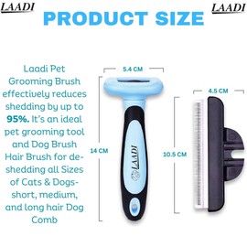Laadi Deshedding Tool for Dogs and Cats - Reduces Shedding by Up to 95% in Less Than 10 Minutes—best Choice for Grooming and Deshedding Your Lovely Pets. Dog Brush Cat brush Horse Brush Rabbit Brush