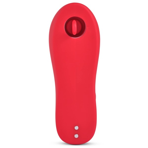 Sweet Vibes Kissed Smooth Silicone Massager, 10 Vibrating Modes, Whisper Quiet, USB Rechargeable, Flexible Grip (Scarlet)