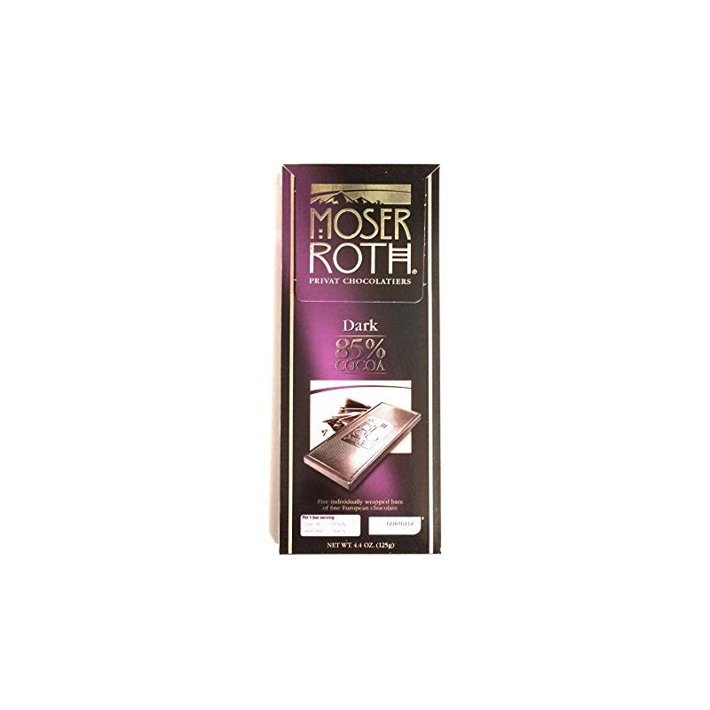 Moser Roth German Dark Chocolate Bars (85%, pack of 2)