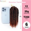 Fulcrum Passion Twist Hair 6 Inch, 8 Packs Passion Twist