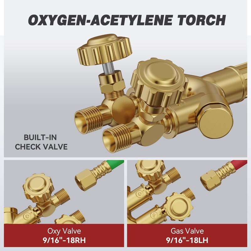 ARCCAPTAIN Oxy Acetylene Cutting Torch, Heavy Duty Cutting Torch Kit,
