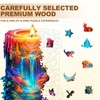 Wooden Puzzles for Adults, Enchanted Flame Jigsaw Puzzles for Adults,Wooden
