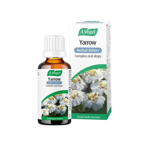 A.Vogel Yarrow Herbal Bitters Complex Drops | Herbal Food Supplement | Extract of Fresh, Organically Grown Yarrow, Dandelion and Lemon Balm | Suitable for Vegans | 50ml