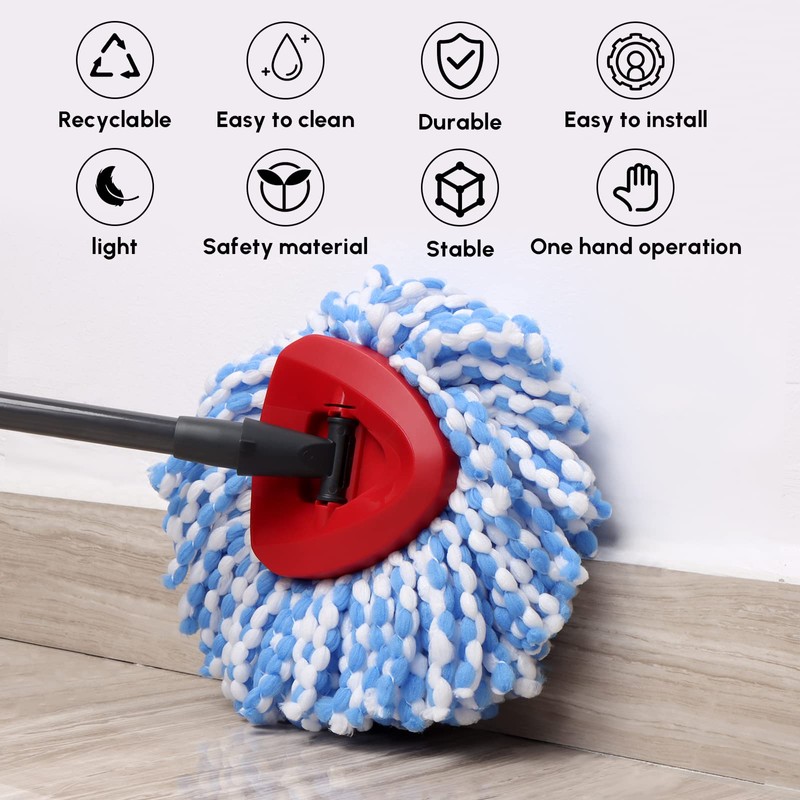 RinseClean Spin Mop Replacement Base - DTOPNIOR Rotating Triangle Mop