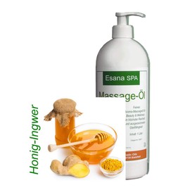 Esana Spa Aroma Massage Oil Honey Ginger (1 Litre) + Dosing Pump