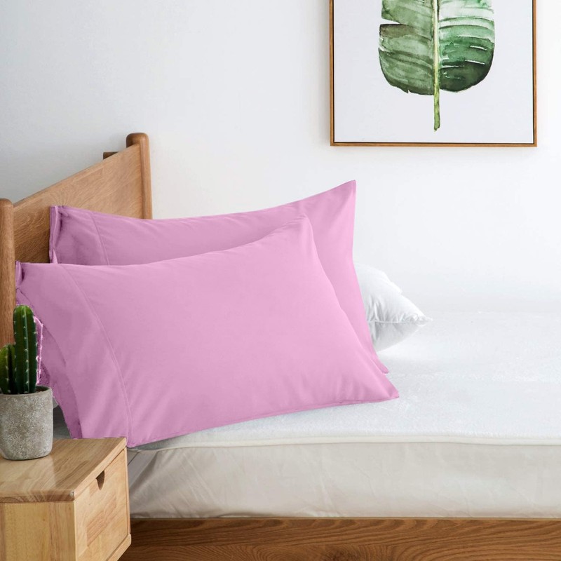 Dan River 100% Cotton Jersey Pillowcase Queen Size, Pink