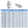 PATIKIL Hex Reducing Nipple Connectors Pipe Adapter 7/16" Male 37°