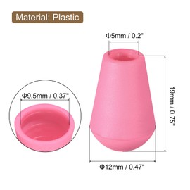 QUARKZMAN Bell End Stopper, Plastic Cord, Rope End Clasps, Rope Clasps, Toggle Clip with Lid for Drawstring, Lanyard, Backpack, Orange, 20 x pink
