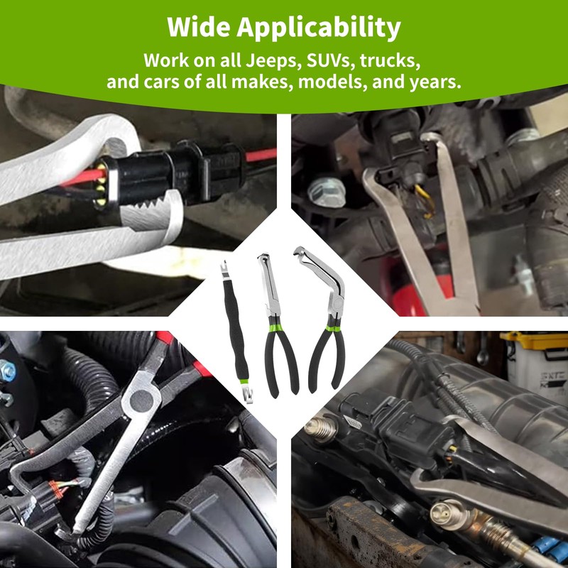 3PCS 37960 37980 Electrical Disconnect Pliers for Cars 60 Degree