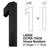 Iluminpro 8 Inch House Numbers, Aluminum Modern House Numbers for