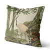 Kelly Stevens-McLaughlan, Crane Garden 2 Chinoiserie on Blue Cushion /
