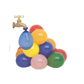 Unique Water Bomb Round Latex Balloons, One Size, Assorted Colors