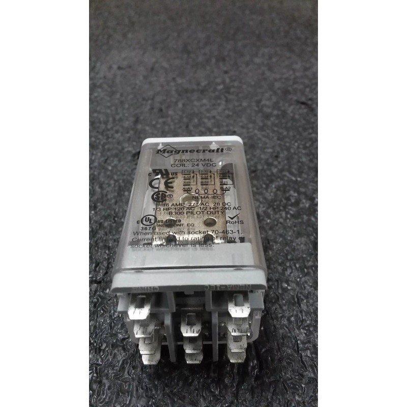 MAGNECRAFT 788XCXM4L-24D 24VDC 16 Amp Power Relay