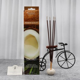 Hosley Coconut Fragrance Incense Sticks Essential Oils Infusion for Long-Lasting Aromatherapy Bliss Holistic Relaxation in Every Box Pack of 240 Incense Stick