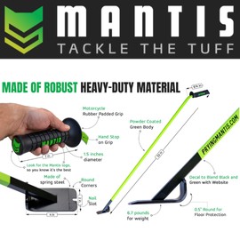 Mantis - Large Pry Bar | Ergonomic Designed Multi - Demolition Pry Bar for Quick Easy Removal of Vinyl, Underlayment, Engineered Hardwood, and Carpet Tack Strips, While Standing on Your Feet.