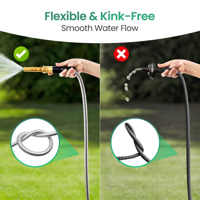 Cesun Metal Garden, Short Connector, Water Lead-in Hose Extension, Extremely