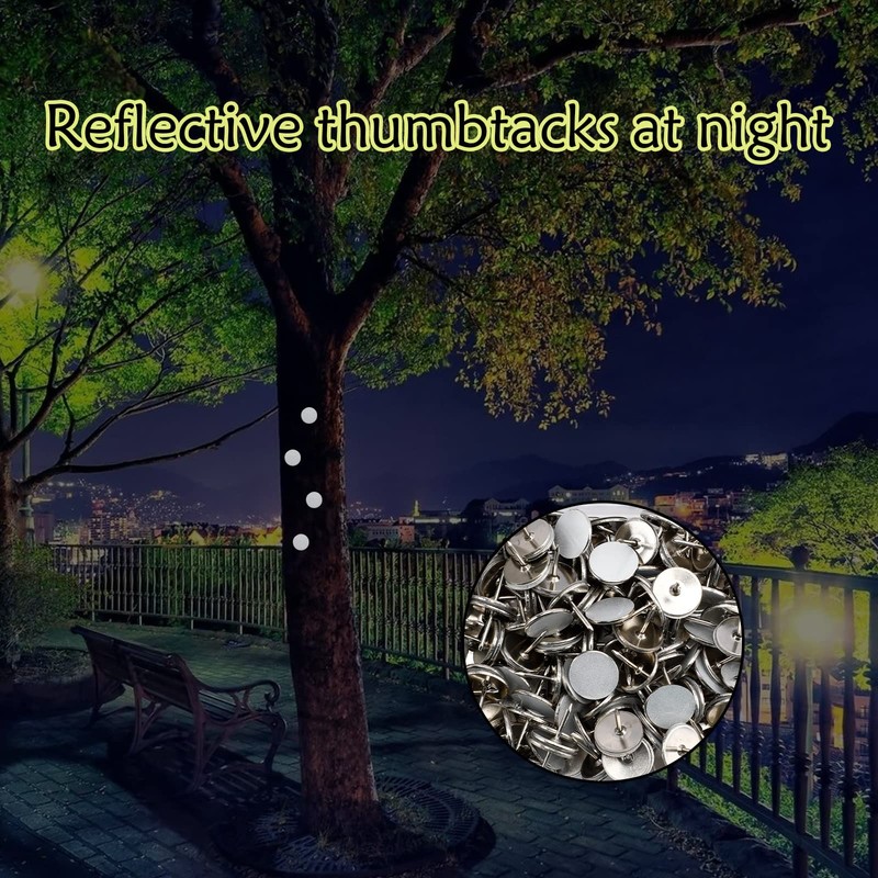 200 PCS Reflective Tacks Trail Marking Tacks Hunting Reflective Tack