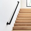 2FT Black Industrial Iron Hand Railing, Wall Support Handle for